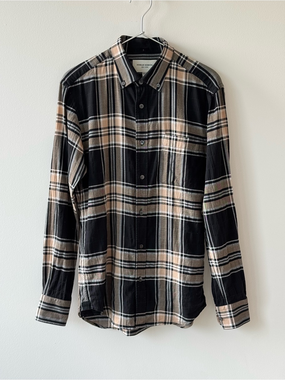 Public School New York Light Weight Oversized Flannel Button Down - Size XS